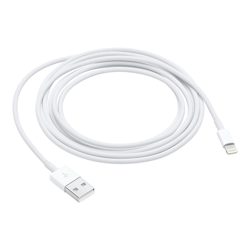 Apple Lightning to USB Cable for iPhone/iPad/iPod Touch, White (MD819AM/A) image 1