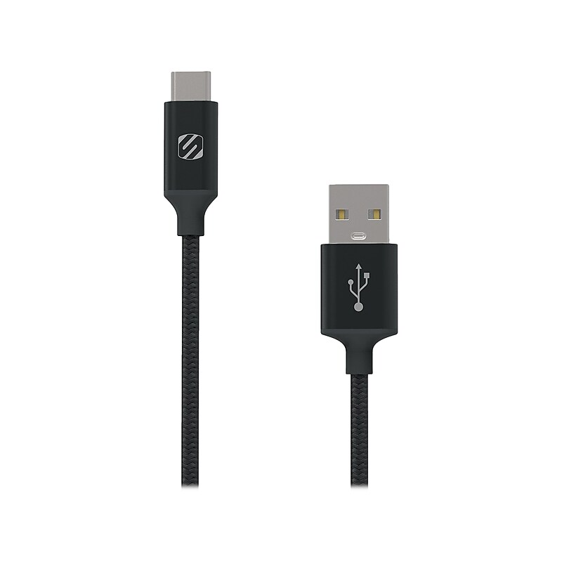 scosche StrikeLine Premium 4' USB A Male/C Male, Space Gray (CAB4SG) image 1