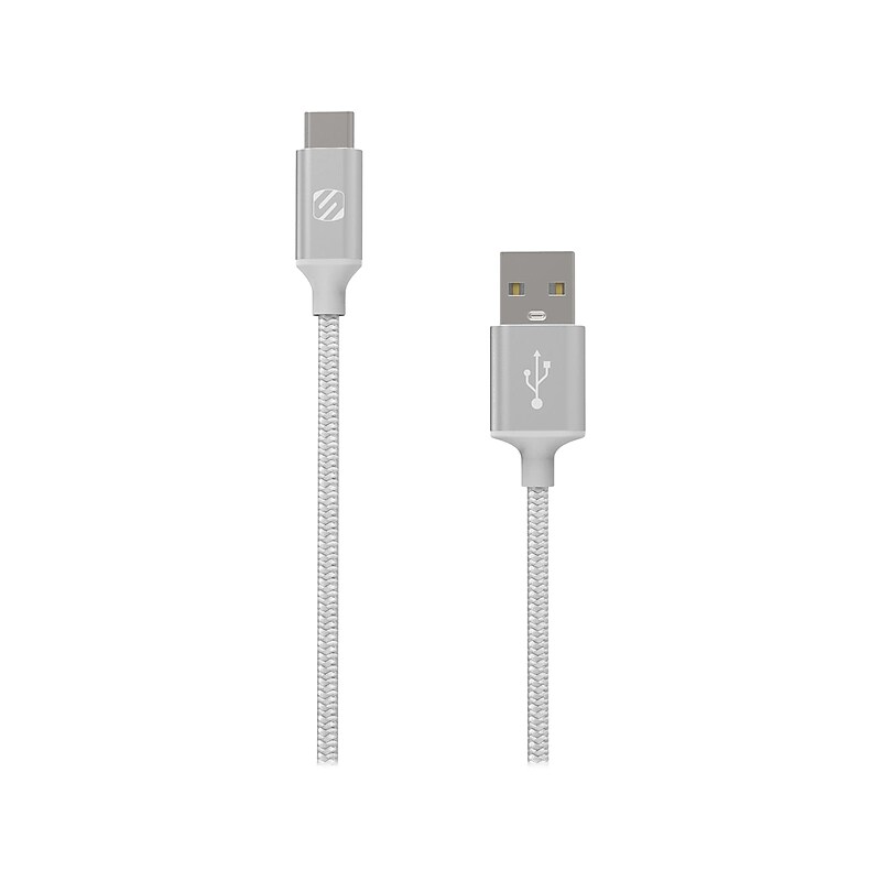 scosche StrikeLine Premium 4' USB A Male/C Male, Silver (CAB4SR) image 1