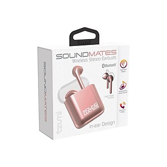 Tzumi SoundMates Wireless Bluetooth Stereo Headphones, Rose Gold (6290ST)