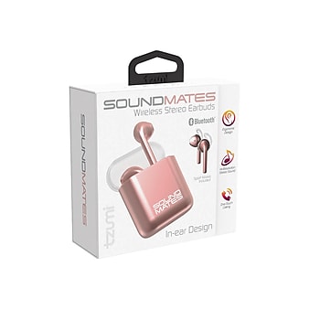 Tzumi SoundMates Wireless Bluetooth Stereo Headphones, Rose Gold (6290ST)