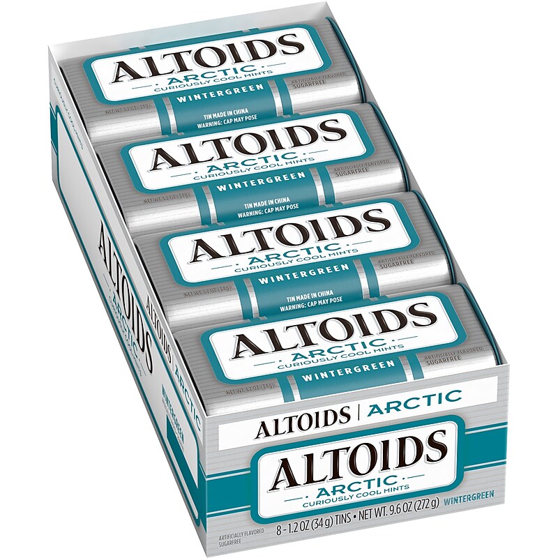 Altoids Arctic Sugar Free Wintergreen Mints, 9.6 oz., 8/Pack (209-00489) image 1