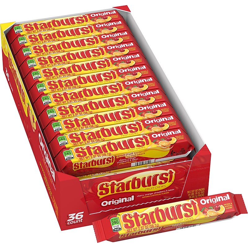 Starburst Original Fruit Chews Candy, 2.07 oz, 36/Box (MMM01151) image 1