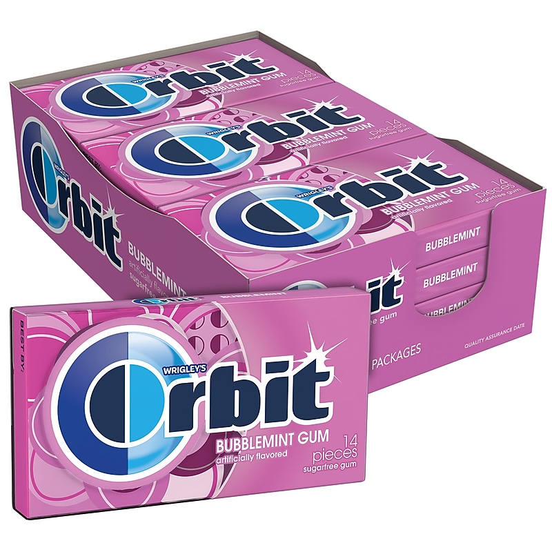 Orbit Sugar Free Gum, Bubblemint, 12/Box (WMW21489) image 1