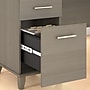 Bush Furniture Somerset 72"W 3 Position Sit to Stand L Shaped Desk with Hutch and Bookcase, Ash Gray (SET017AG)~#|#~sp58433439_sc7