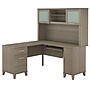 Bush Furniture Somerset 60"W L Shaped Desk with Hutch, Ash Gray (SET002AG)~#|#~sp58434459_sc7