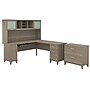 Bush Furniture Somerset 72W L Shaped Desk with Hutch and Lateral File Cabinet, Ash Gray (SET009AG)~#|#~sp58434632_sc7