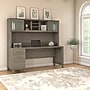 Bush Furniture Somerset 72"W Office Desk with Drawers and Hutch, Ash Gray (SET018AG)~#|#~sp58434639_sc7