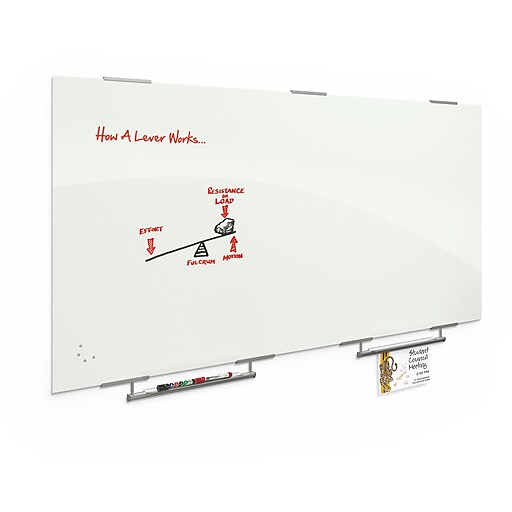 BestRite Visionary Glass Dry Erase Whiteboard with Exo Tray