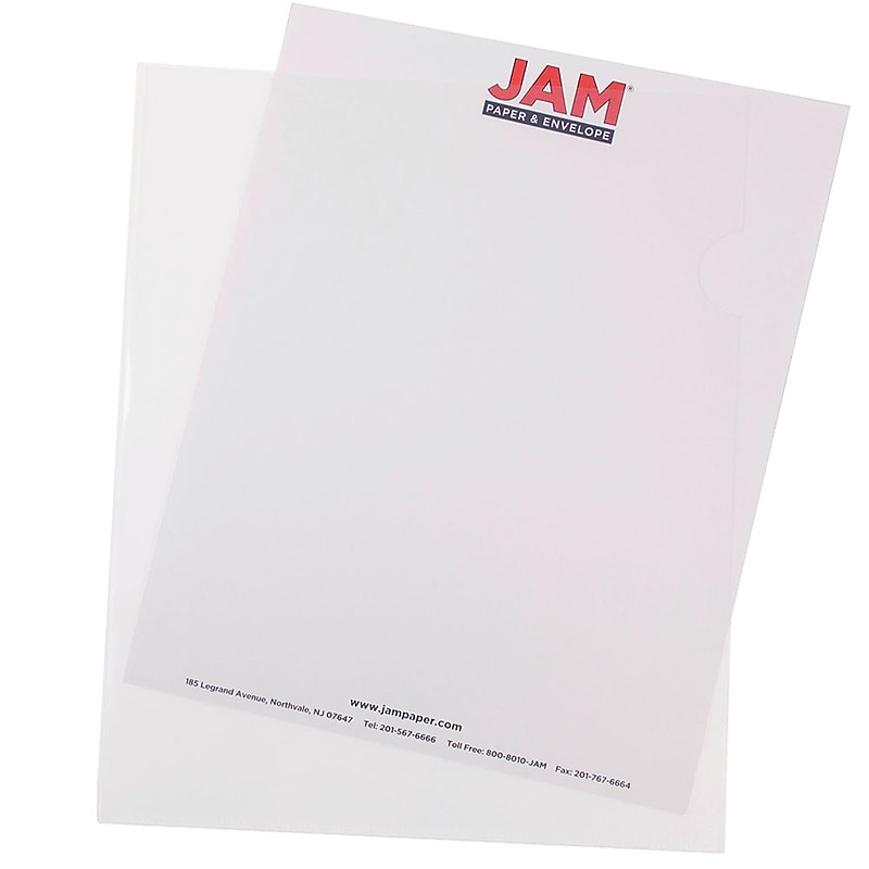 JAM Paper® Heavyweight Plastic Sleeves, 9" x 12", Clear, 12/Pack (2226316988) image 1