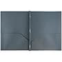 JAM Paper POP 2-Pocket Plastic Folders with Metal Prongs Fastener Clasps, Grey, 6/Pack (382ECgyu)~#|#~sp58557757_sc7