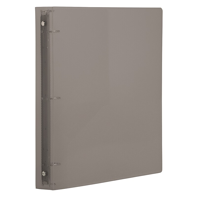 JAM Paper Designders 1" 3-Ring Flexible Poly Binders, Smoke Gray (751T1SM) image 1