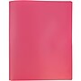 JAM Paper POP 2-Pocket Plastic Folders with Metal Prongs Fastener Clasps, Fuchsia Hot Pink, 6/Pack (382ECfu)~#|#~sp58557887_sc7