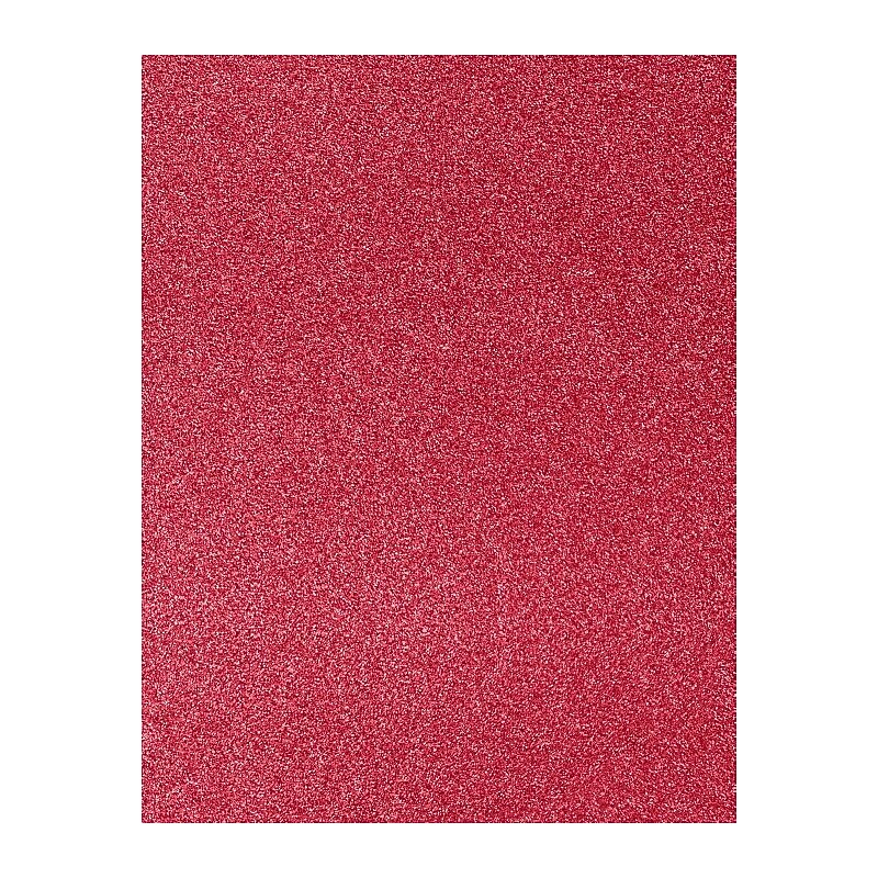 LUX 105 lb. Cardstock Paper, 8.5" x 11", Holiday Red Sparkle, 50 Sheets/Pack (81211-C-MS08-50) image 1