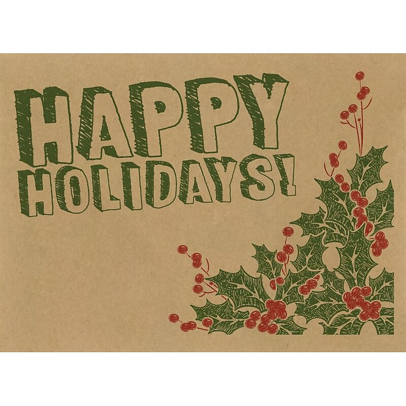 LUX #17 Mini Envelopes (2 11/16 x 3 11/16) 50/Pack, Happy Holidays! Drawing (LEVC-GBH05-50) image 1