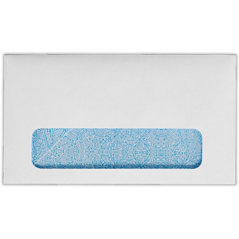 LUX #6 3/4 Window Envelopes (3 5/8 x 6 1/2) 50/Pack, 24lb. Bright White w/ Sec. Tint (634W-W-50) image 1