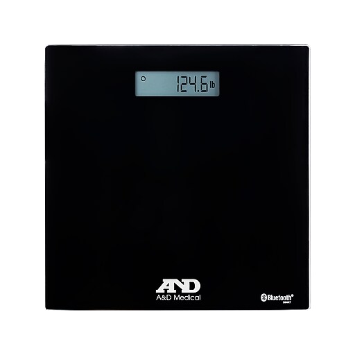 A&D Medical Premium Wireless UC352BLE Weight Tracking Scale, Black
