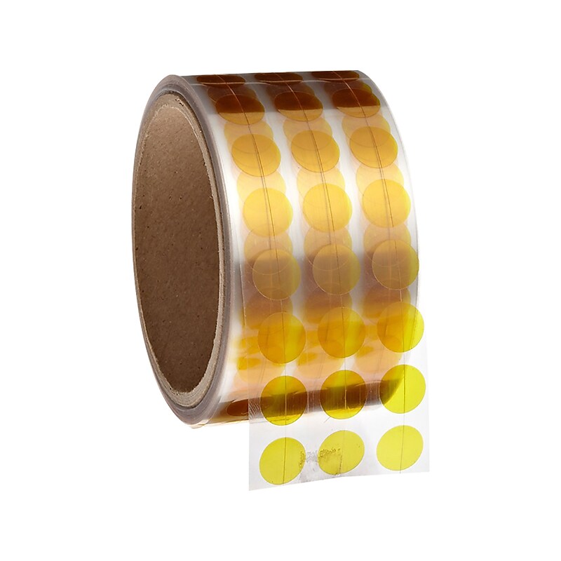 Bertech Masking Disks, 0.5"W x 0.01 yds. L, Amber, 2000/Roll (PPD-1/2) image 1