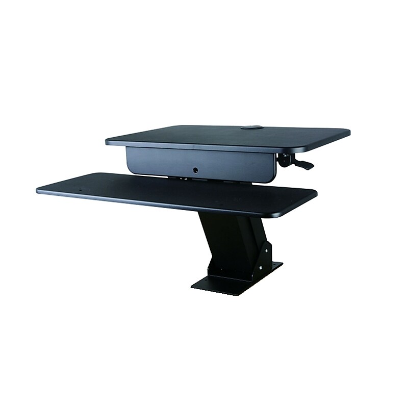 TygerClaw Sit-Stand Desktop Workstation Stand with Desk Clamp image 1