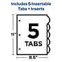 Avery Style Edge Insertable Plastic Dividers, 5-Tab, Assorted,  120/Carton~#|#~sp58981298_sc7