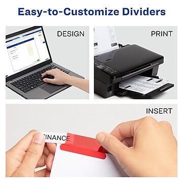 Avery Big Tab Insertable Dividers, 8-Tab, Assorted Colors (11123)