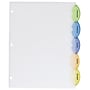 Avery Style Edge Insertable Plastic Dividers, 5-Tab, Assorted,  120/Carton~#|#~sp58981387_sc7