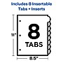 Avery Style Edge Insertable Plastic Dividers, 8 Tab, Multicolor (11201)~#|#~sp58981389_sc7