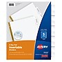 Avery Big Tab Insertable Paper Dividers, Clear 5 Tab, White (11122)~#|#~sp58981414_sc7