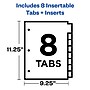 Avery Big Tab Insertable Extra Wide Insertable Dividers, 8-Tab, White, 1/Set (11222)~#|#~sp58981621_sc7