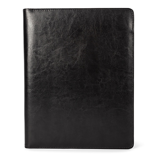 Bond Street Leather Padfolio/Notepad, Black (WRC5039BSBLACK) Staples