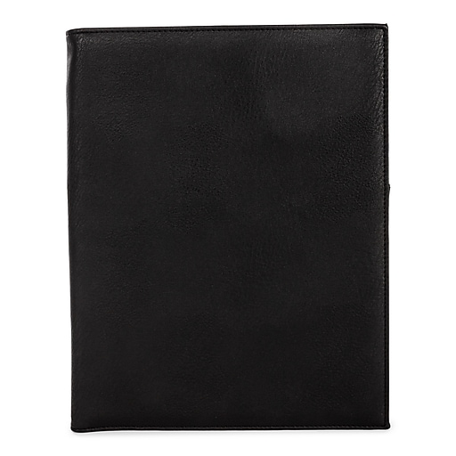 Bond Street Faux Leather Padfolio, Black (WRC5042BSBlack) Staples