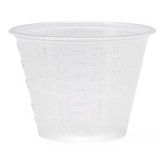 Medline Non-Sterile Graduated 1 oz., Plastic Medicine Cups, Clear, 100/Pack (DYND80000H)