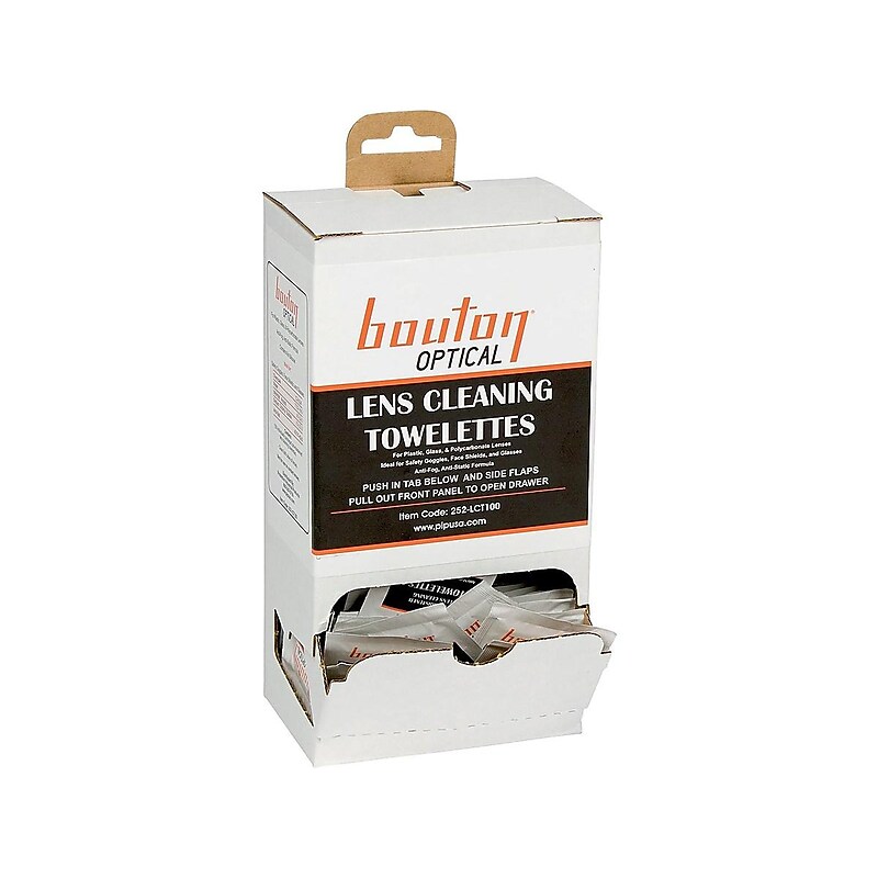 Bouton Optical Lens Cleaning Towelettes, 100/Box (252-LCT100) image 1