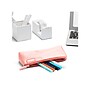 Poppin Zipper Canvas Pouch, Blush/Light Gray (104446)~#|#~sp59055778_sc7