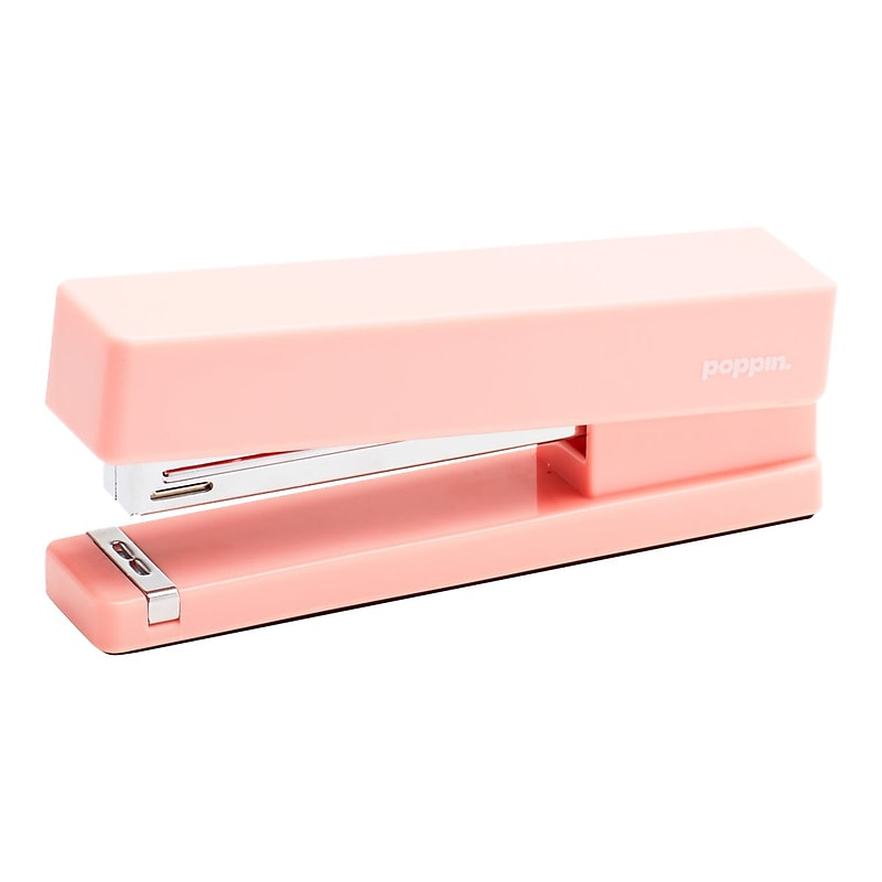 Poppin Love-at-First-Sight Desktop Stapler, 20-Sheet Capacity, Blush (104455) image 1