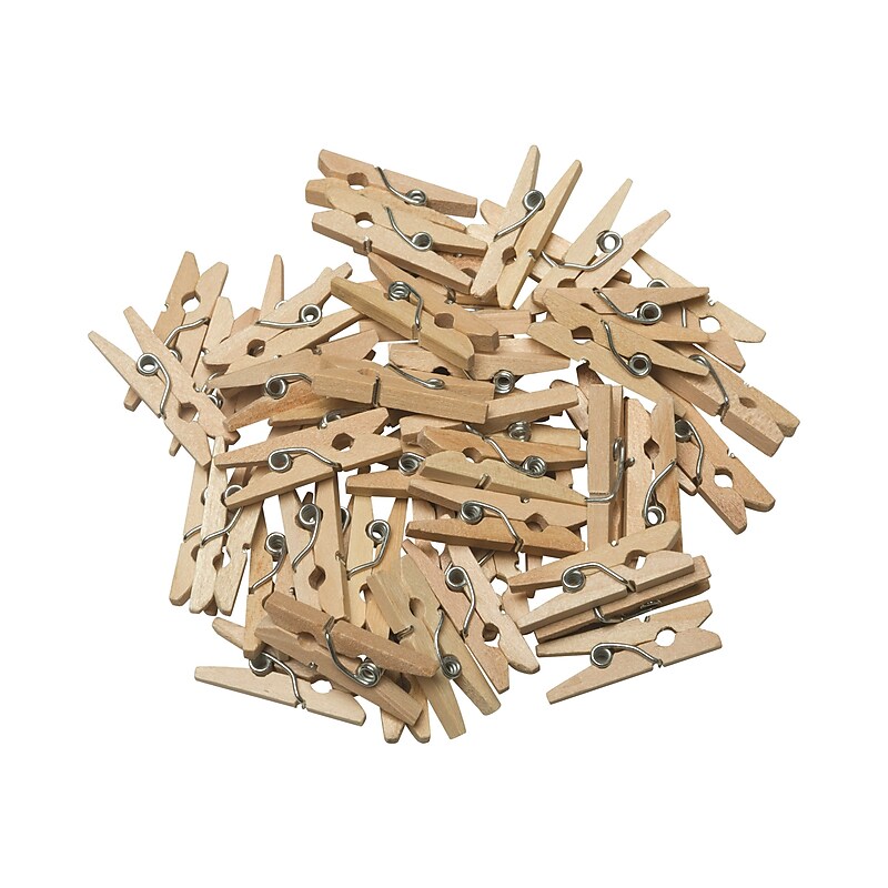 Creativity Street Mini Clothespins, Natural, 50/Pack (3657-01) image 1