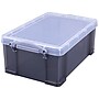 Really Useful Box 9.51 Quart Storage Box with Latching Lid, Plastic, Transparent Smoke (US9TSMK)~#|#~sp59055914_sc7