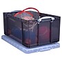 Really Useful Box 67.63 Qt. Lift Off Lid Storage Bin, Transparent Smoke (64TSMK)~#|#~sp59055916_sc7