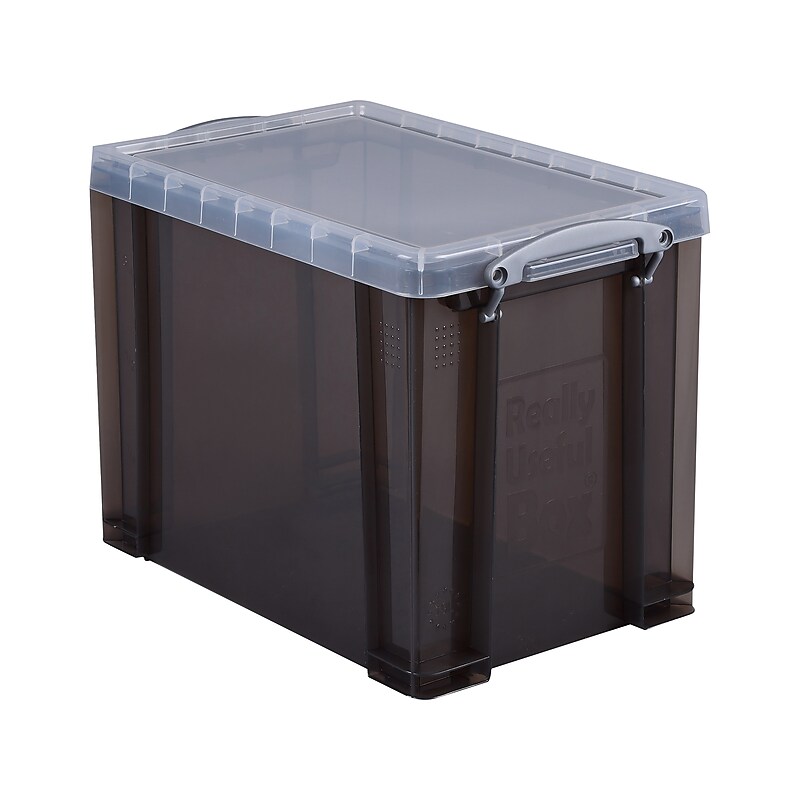 Really Useful Box 20.08 Qt. Flat Lid Storage Bin, Transparent Smoke (19TSMK) image 1