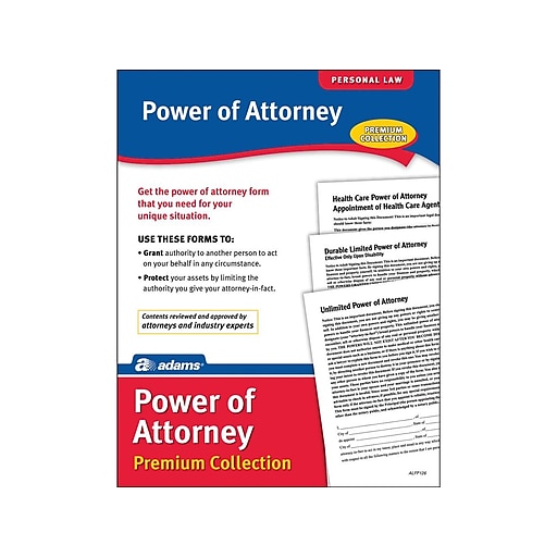 ALFP126 Adams Power of Attorney Forms Pack Includes Forms and Instructions 