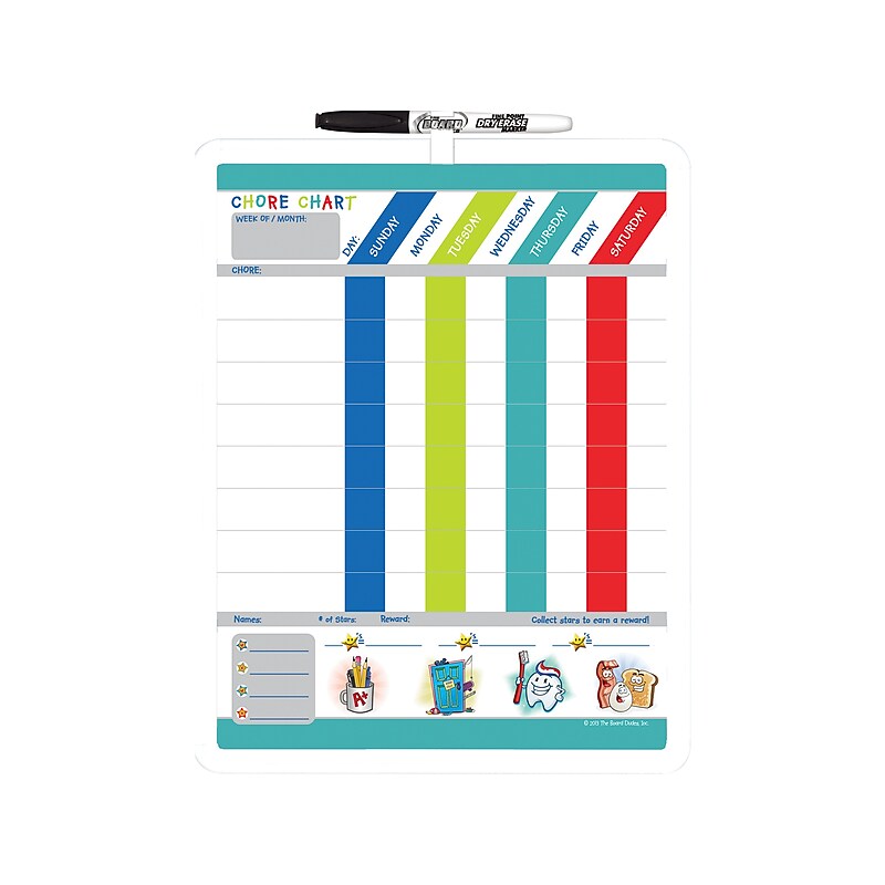 Board Dudes Colors Chore Chart, 14" x 11" (13867VA240-4) image 1