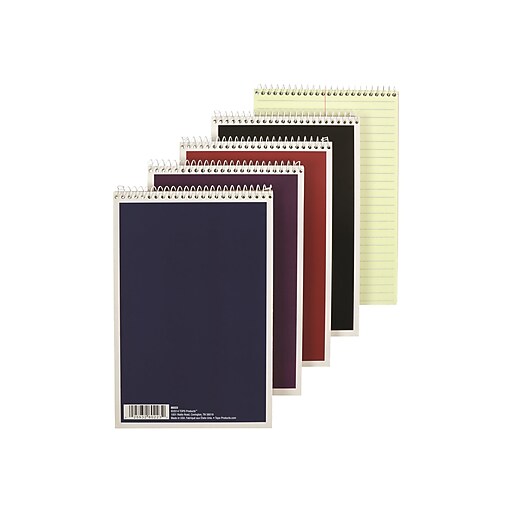 TOPS Steno Pad, 6" x 9", Gregg Ruled, Assorted Colors, 80 Sheets/Pad (80223) Staples