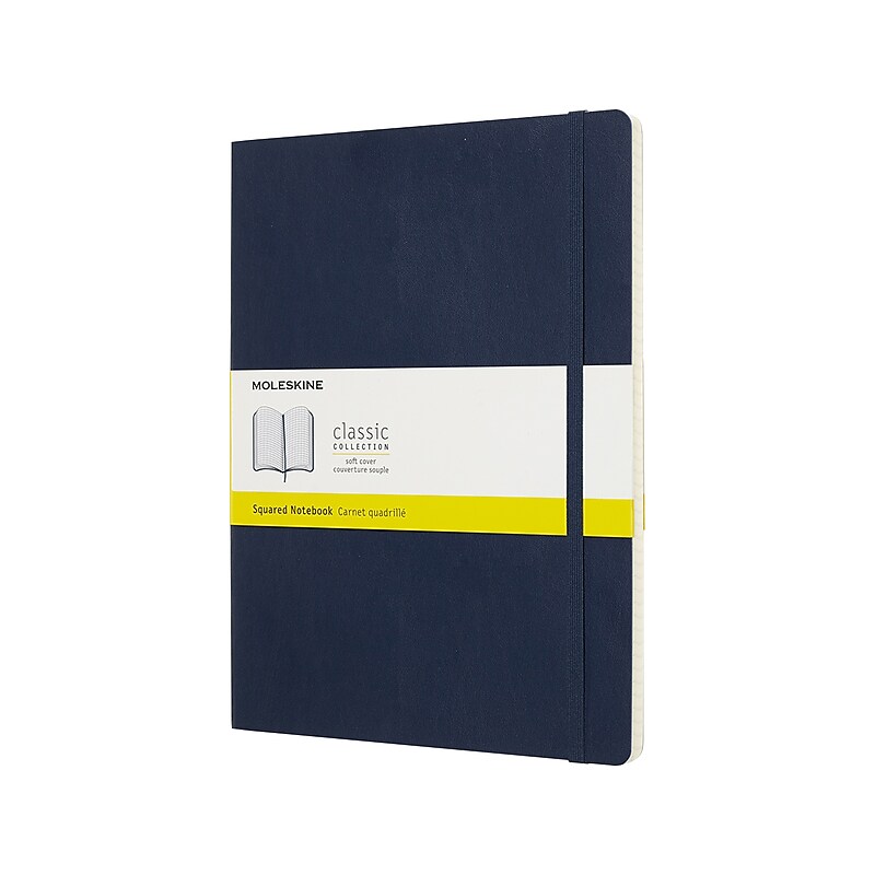 Moleskine Classic Professional Notebook, 7.5" x 9.75", Wide Ruled, 96 Sheets, Sapphire Blue (854771) image 1