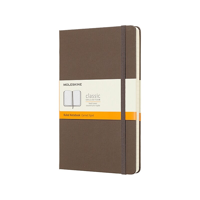 Moleskine Classic Professional Notebooks, 5" x 8.25", Wide Ruled, 120 Sheets, Brown (715352) image 1