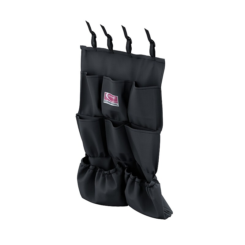 Suncast Commercial House Keeping 8-Pocket Cleaning Cart Organizer, Black Polyethylene (HKCBAG04D) image 1