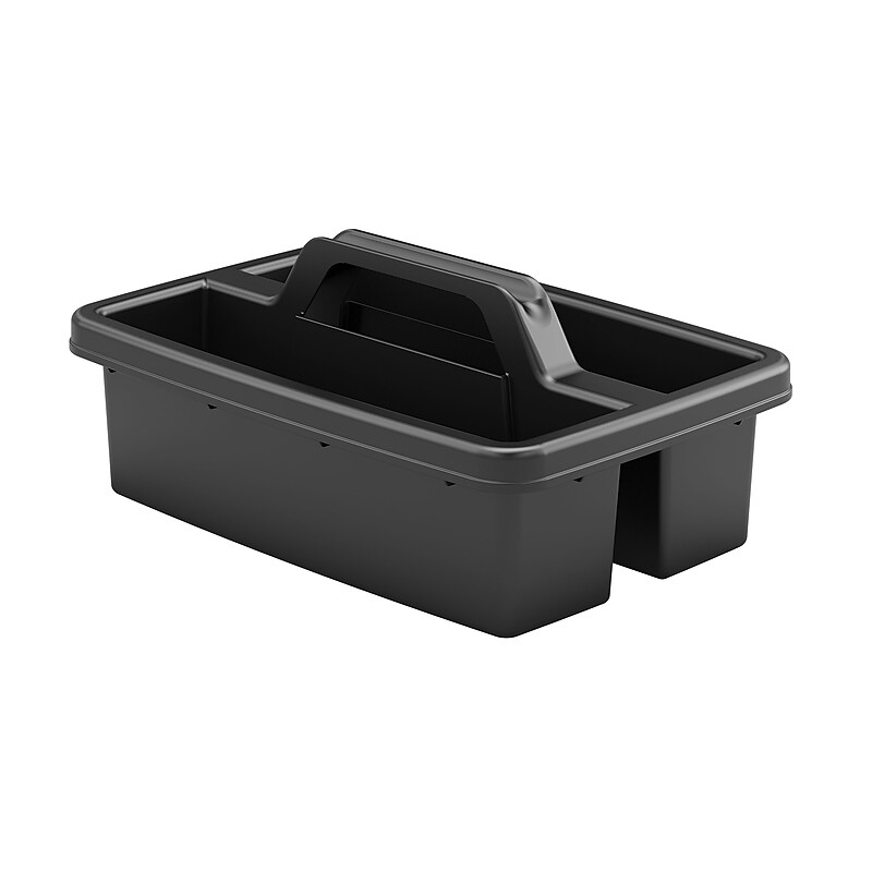 Suncast Commercial 2-Compartment Cleaning Caddy, Black Plastic (HKCCADDYD) image 1