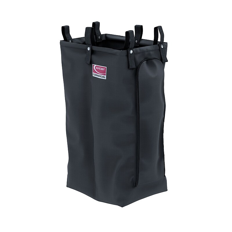 Suncast Commercial House Keeping Cleaning Cart Bag Divider, Black Polyethylene (HKCBAG02D) image 1
