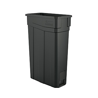 Suncast Commercial Slim Trash Can, 23 Gallon, Gray (TCN2030)