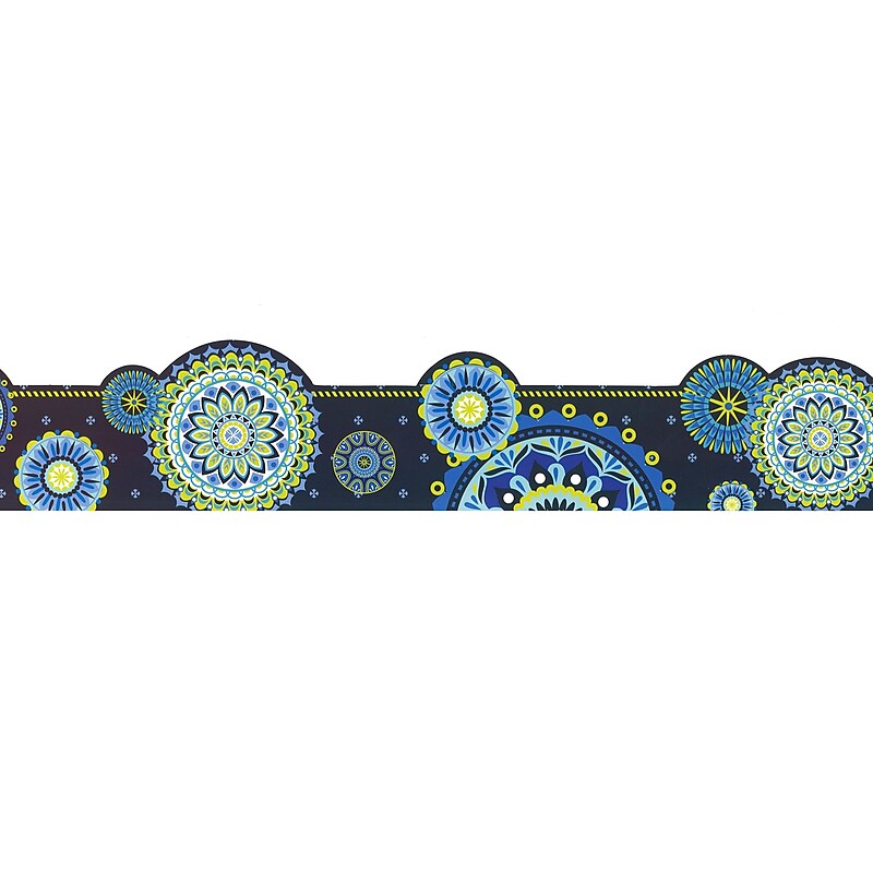 Eureka EU-845624, Blue Harmony-Mandala Deco Trim? Extra Wide Die Cut image 1