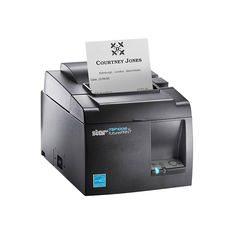 Star Micronics 39464710 TSP143IIIW Direct Thermal POS Printer, Wireless, Gray image 1